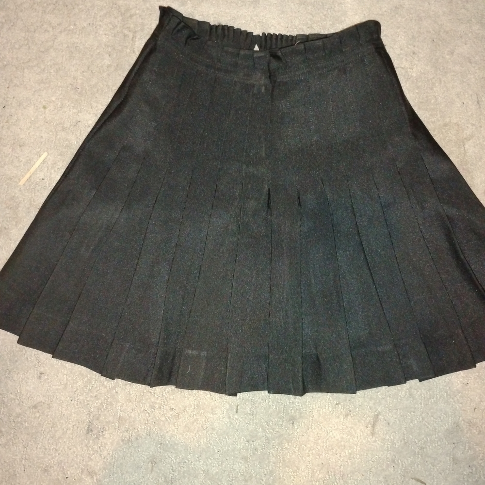 Zac Posen Elegant Black Pleated Skirt